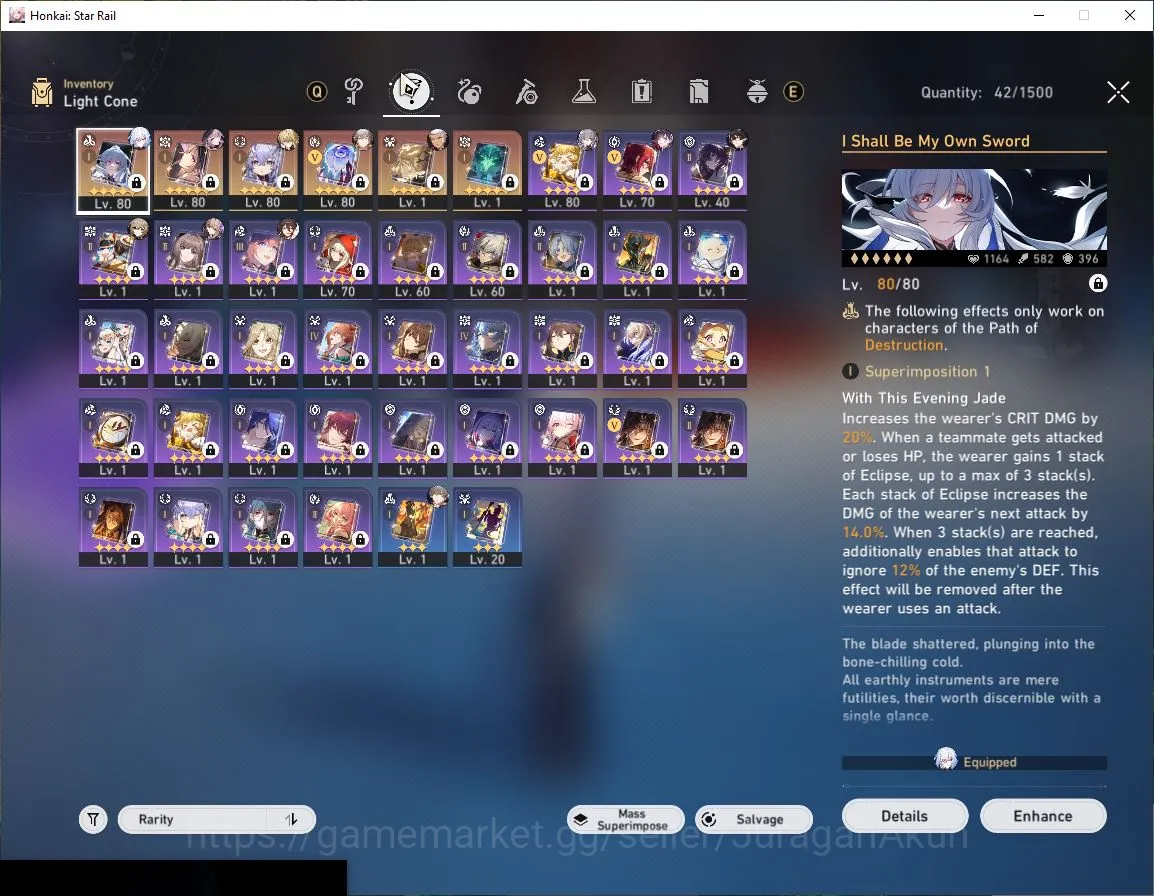 Honkai Star Rail Accounts Mid Game ASIA [TL63] 6 Limited(The Herta+Sign,Hysilens,Luocha,Jingliu,DanHeng,Archer)|MC 4