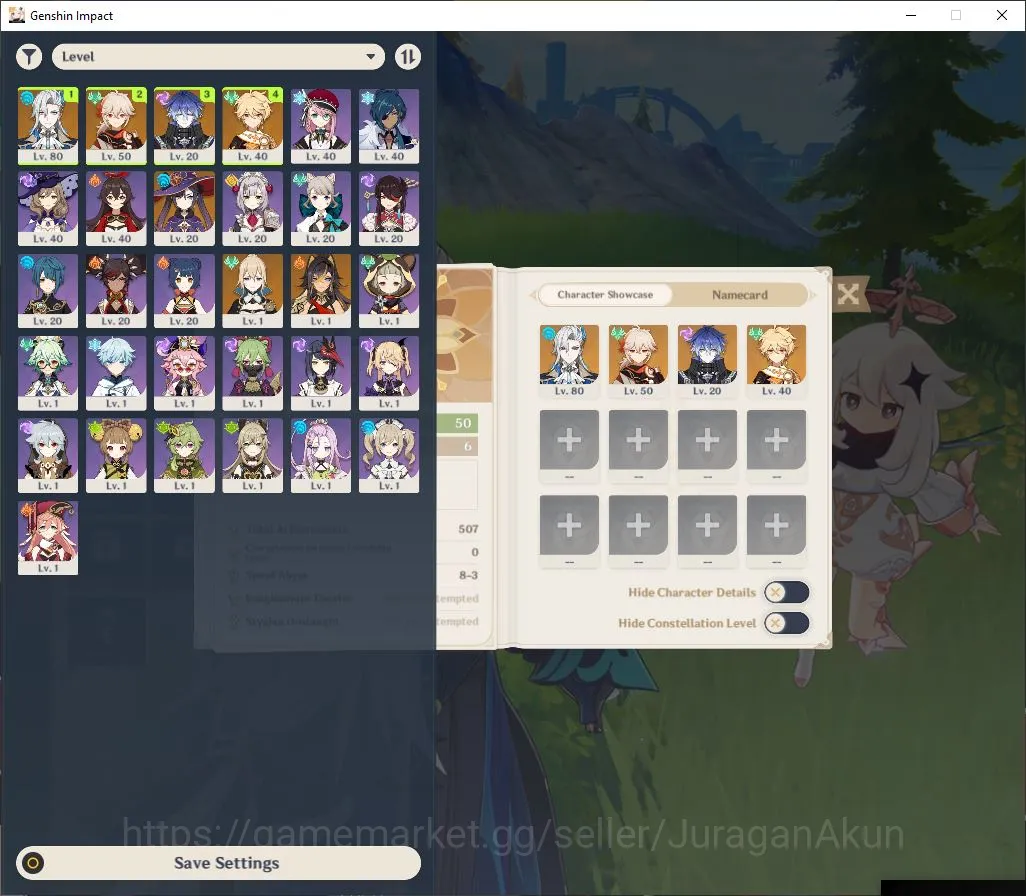 Genshin Impact Mid Game ASIA|AR50| 3 Limited + 3 [5 Star's Weapon] Neuvill image 1