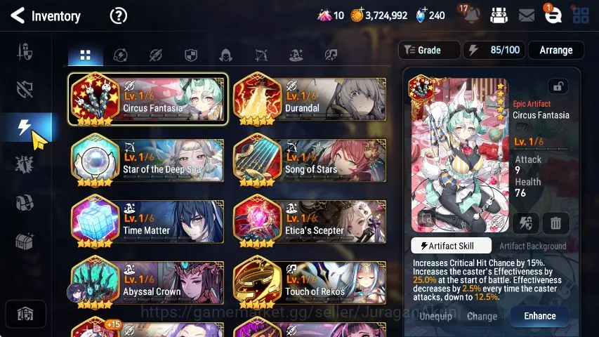 Epic Seven Accounts Starter Global Unverif|Best Starter|6 ML(LW Peira,Aravi,Har setti,etc)Limited Festive Eda,Frida,etc|POH 5