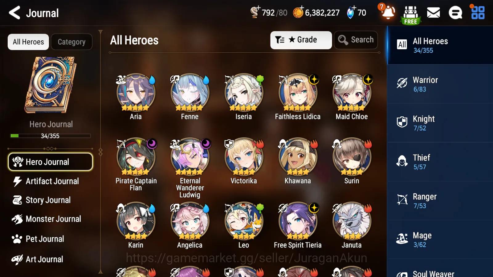 Epic Seven Accounts Starter Global Unverif|Starter 4ML (FLidica, MChloe, PCFlan, EWLudwig) + Fenne|Poh ON|Free CN|Log 8