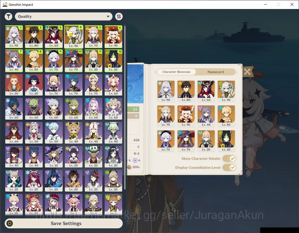 Genshin Impact Accounts Mid Game ASIA|AR 55| 6 Limited + 2 [5 Star Weapon]|[Chasca,Zhongli,Klee,Nahida,Skirk,Albedo]|MC 2