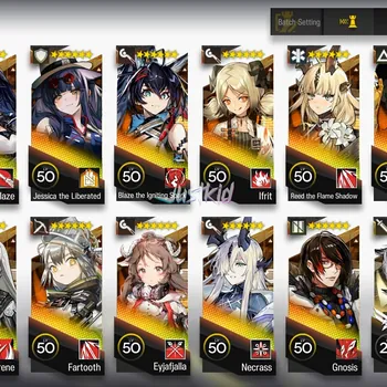 Arknights Accounts Starter ARKNIGHTS GLOBAL STARTERMID 15*6 , 3 LIMITED KALTSIT ALTER,HOSHI ALTER,YU , NECRASS,JESSICA