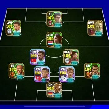 eFootball Accounts Legends & Iconic Players Mobile|PW 3209|Farnk Rijkaard BigT,Johan Cruyff Epic,Javier Saviola Epic,Oliver