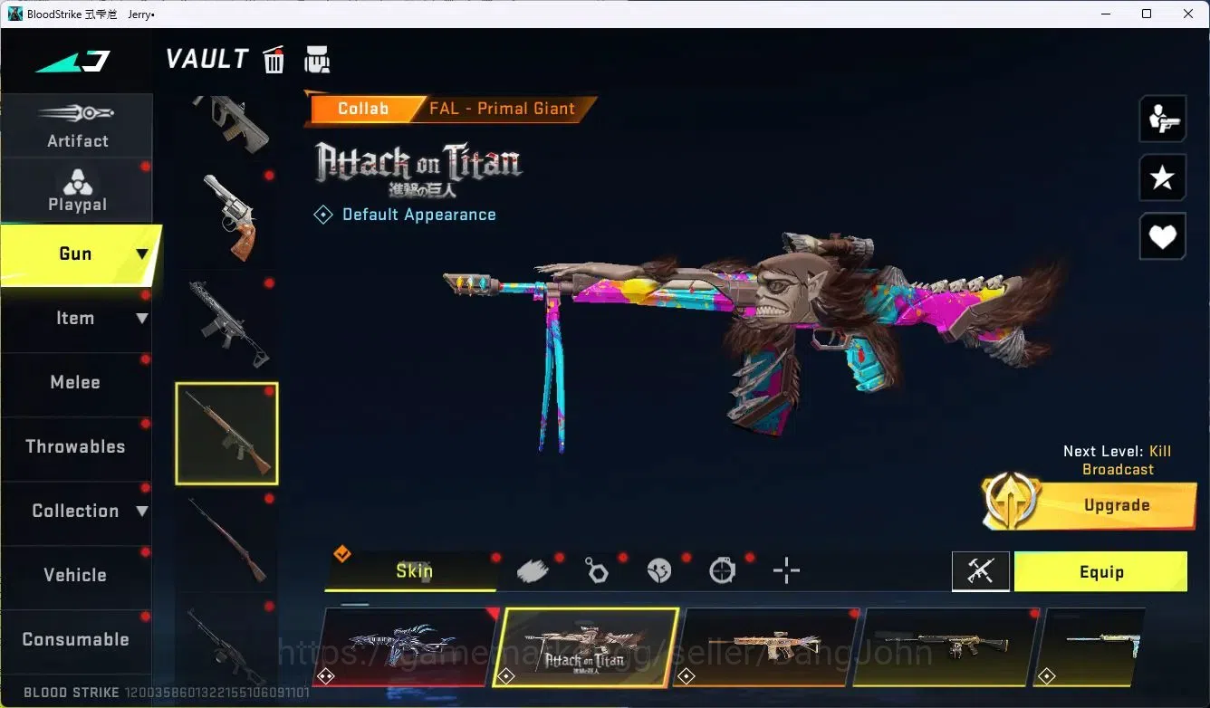 Blood Strike Accounts ASIA | 1 EVO | 1 Eternal Gun | 8 Collab Gun (2 AOT image 20