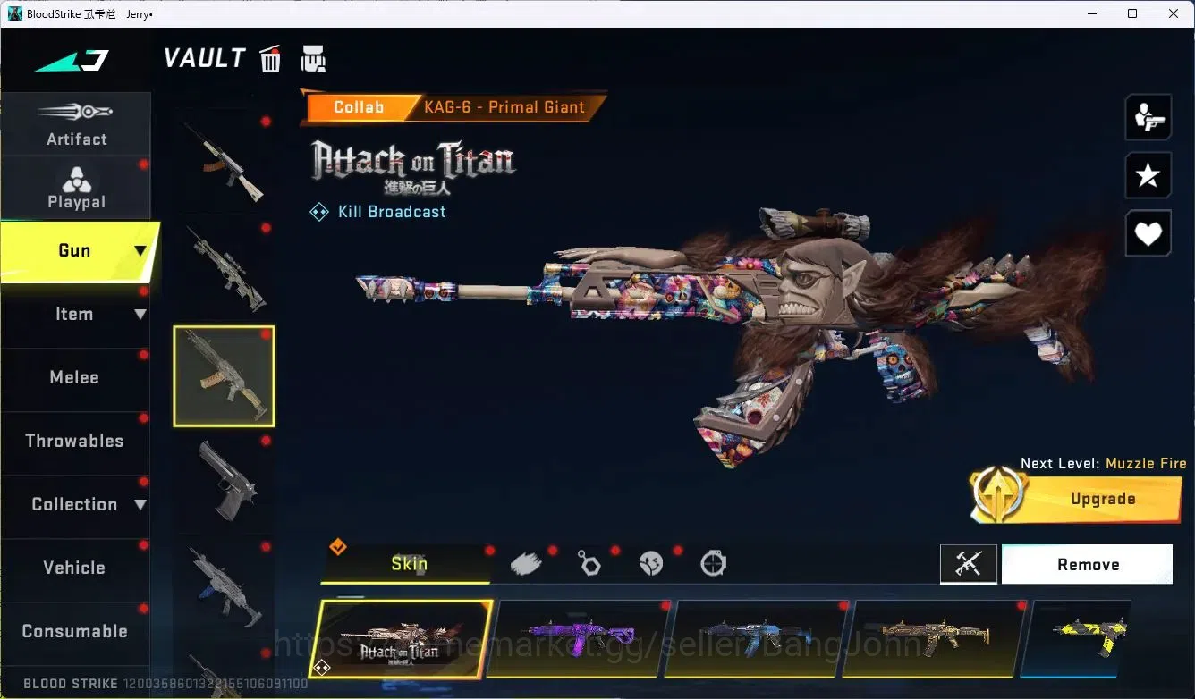 Blood Strike Accounts ASIA | 1 EVO | 1 Eternal Gun | 8 Collab Gun (2 AOT image 7