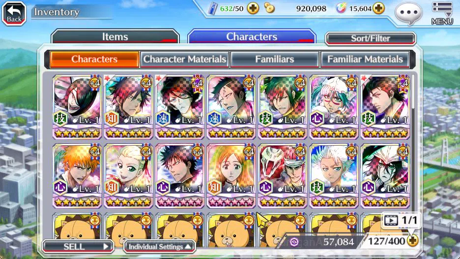 Bleach: Brave Souls Accounts Mid-Tier [GLOBAL]15K Orbs+Fresh All Story|Lv 200(Tensa,Aizen Fierce),Nnoitora Hidden,Shuhei 6
