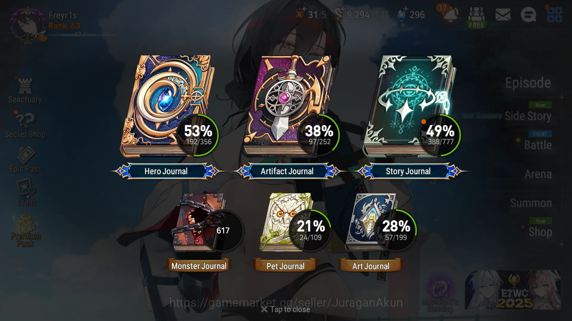 Epic Seven Accounts Mid-Tier Global verif|13ML(EIlynav,SPPolitis,Zio,SolitariaOTS,etc)+BBK+ Limit 9