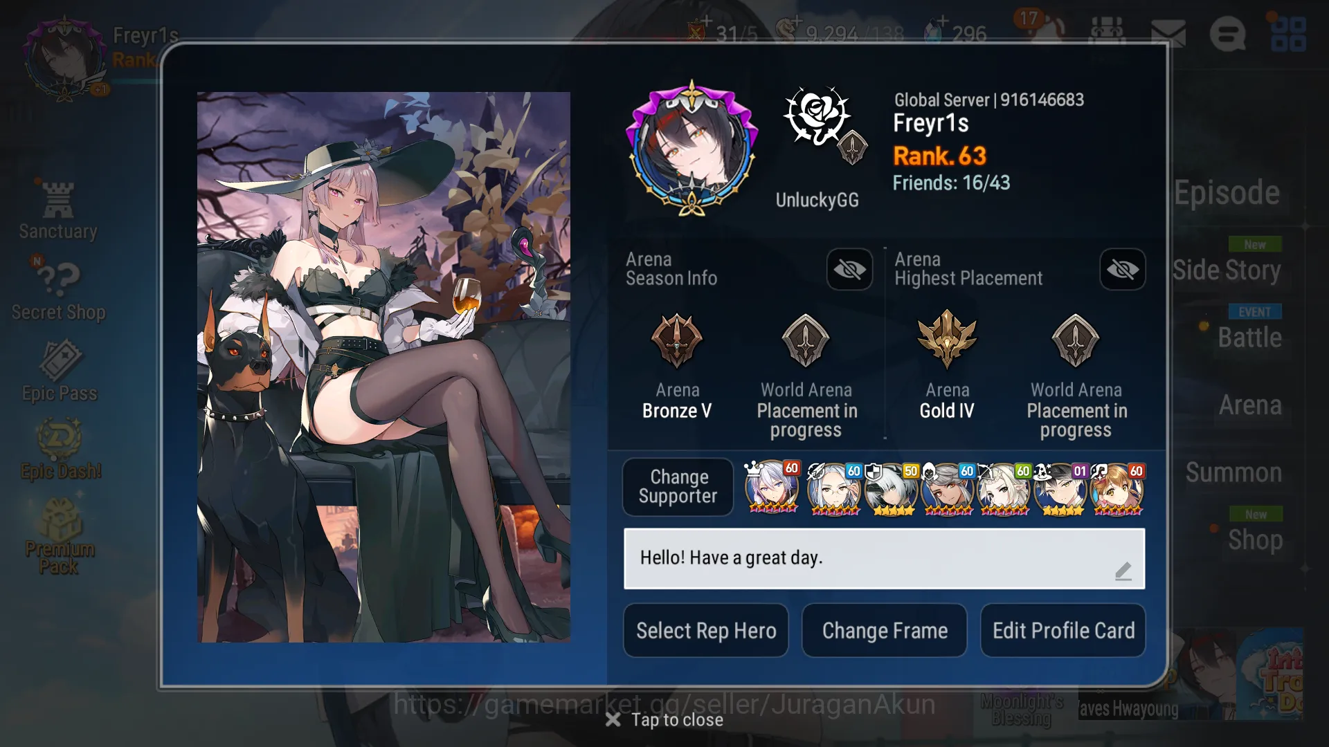Global verif|13ML(EIlynav,SPPolitis,Zio,SolitariaOTS,etc)+BBK+ Limit AWHwayoung,MGLilias,etc|WGB hell|Log Stove|Check SS(ES1620) Epic Seven Mid-Tier Global verif|13ML(EIlynav,SPPolitis,Zio,SolitariaO image 1
