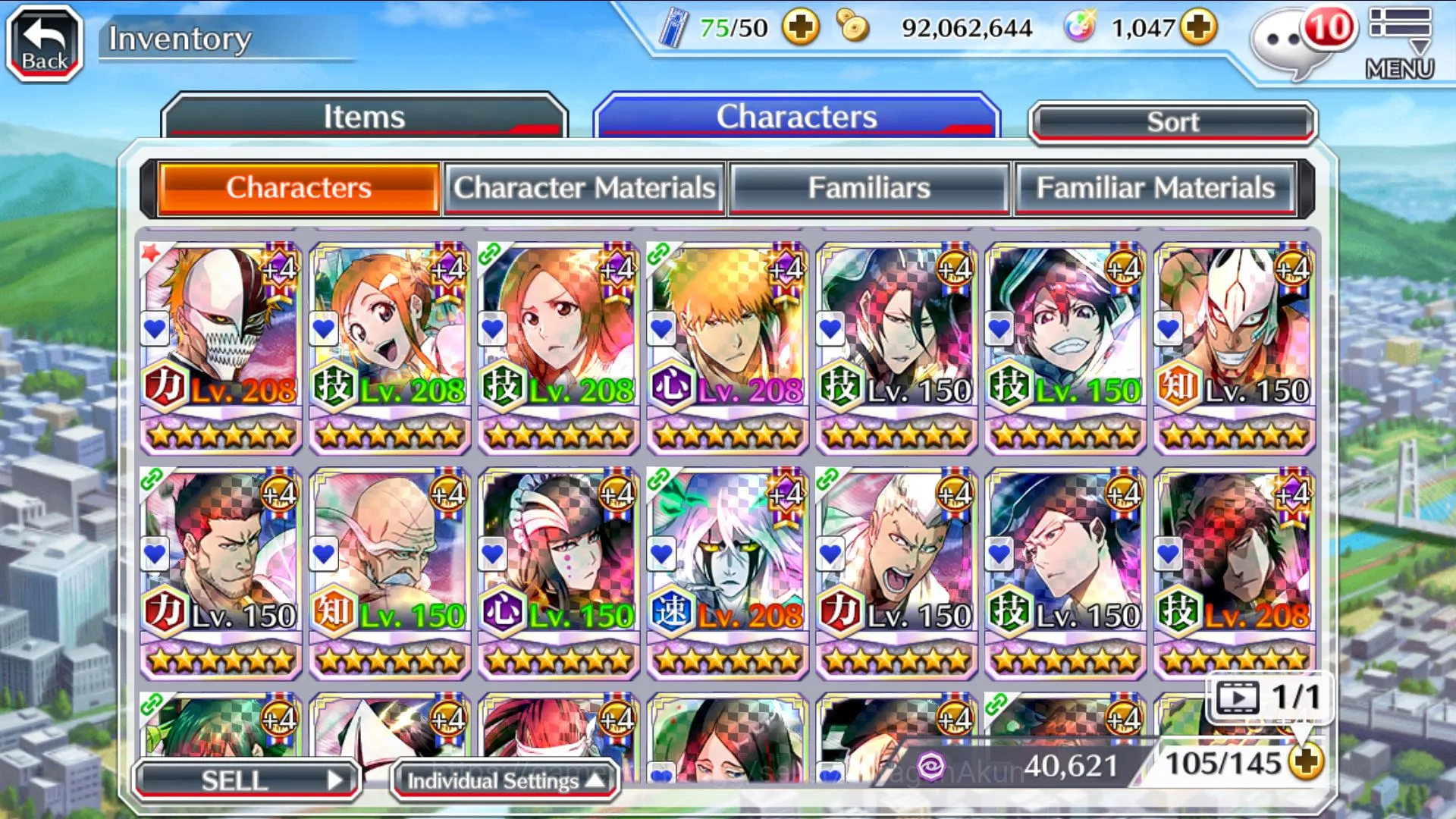 Bleach: Brave Souls Accounts Mid-Tier GBL 1K Orb|story,side story fresh|MT char 3|7 Char 5/5(10th Ichigo,TYBW24 Etsu 7