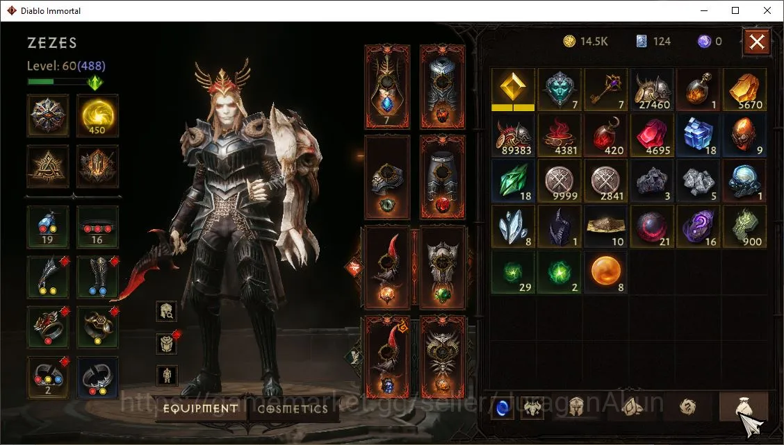 Diablo Immortal Accounts NA-Chain of Honor|Lv60(488)Necromancer|24K CR|Reso image 3