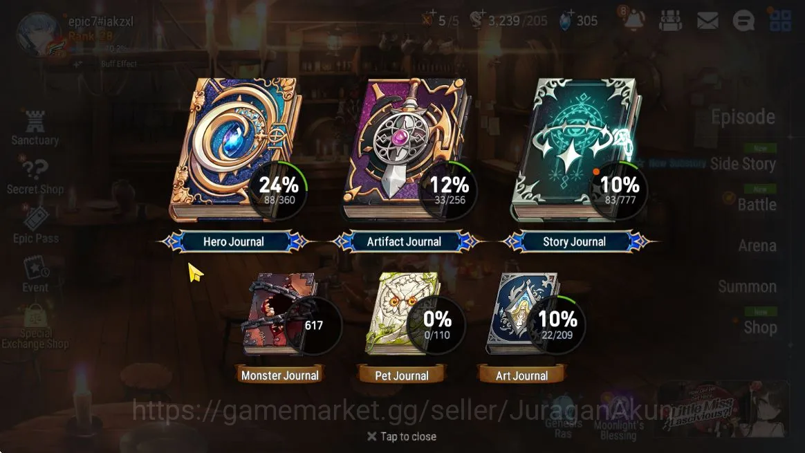 Epic Seven Accounts Starter Global Unverif|Best Starter|Low Progress|3 ML(Successor Taeyou,Desert jewel 3