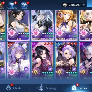 Mobile Legends: Adventure Accounts Global 706xx|Lv.216|701M Power|Camp 74-10|Vip 10|220 Hero|7 Nexus|42 Awaken|12 UR|8