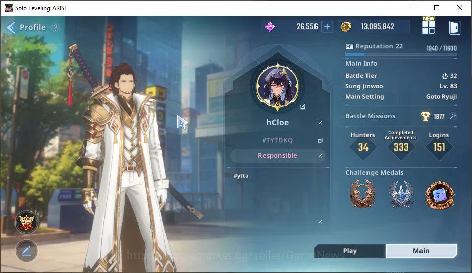 Solo Leveling: ARISE Accounts 655k Power + 26k