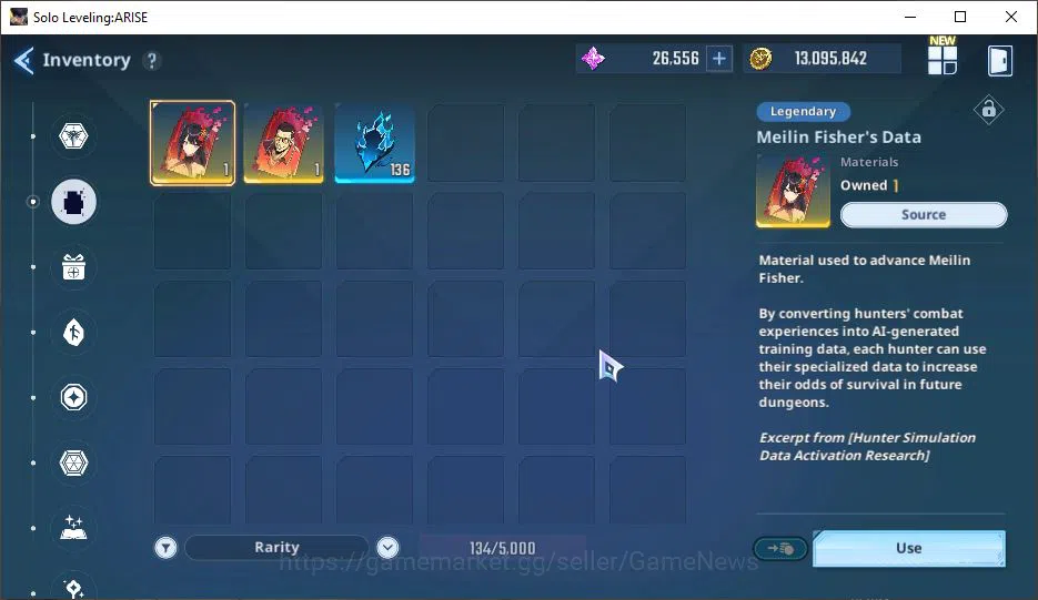 Solo Leveling: ARISE Accounts 655k Power + 26k 12