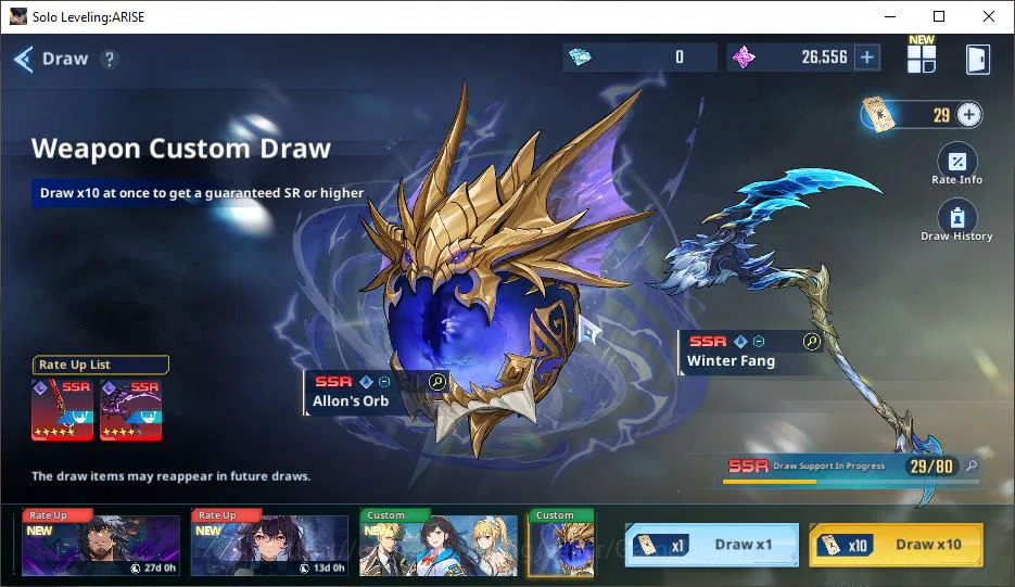 Solo Leveling: ARISE Accounts 655k Power + 26k 17