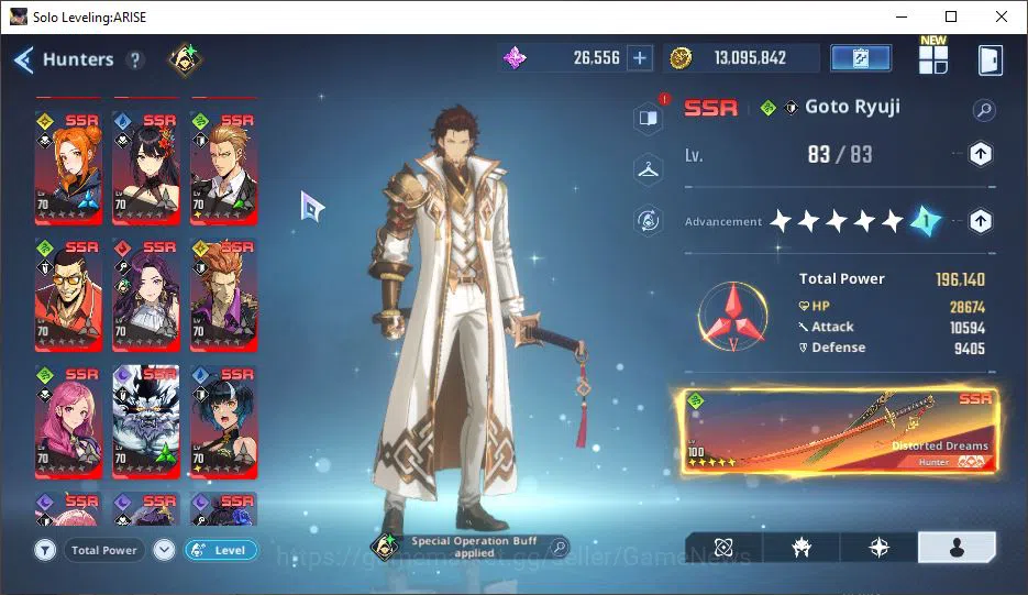 Solo Leveling: ARISE Accounts 655k Power + 26k 6