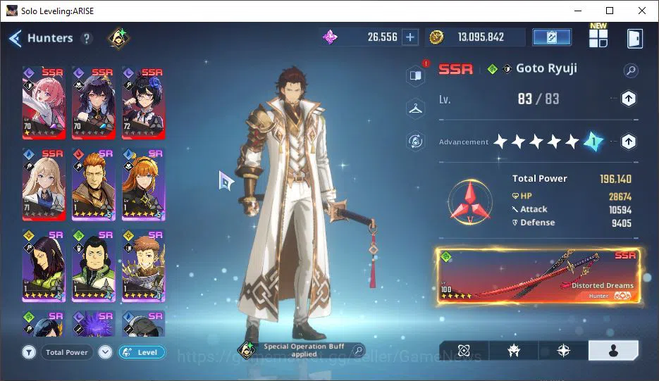 Solo Leveling: ARISE Accounts 655k Power + 26k 7