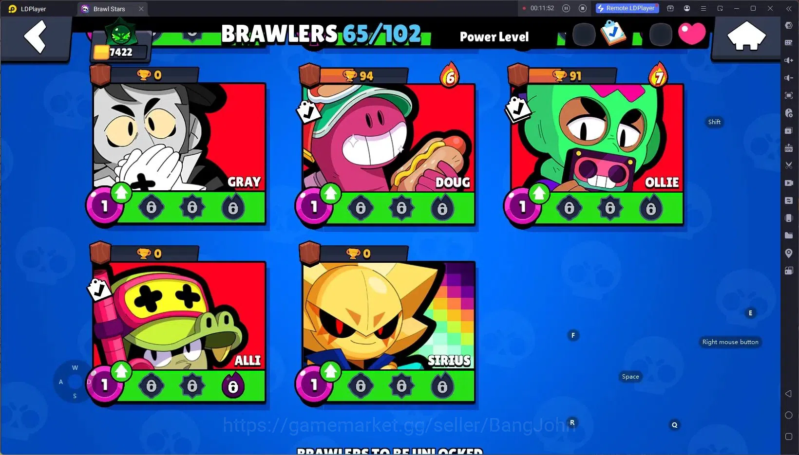 Brawl Stars Accounts Android|7422Thropy|65 Brawler|5Max Hypercharge(Col image 15