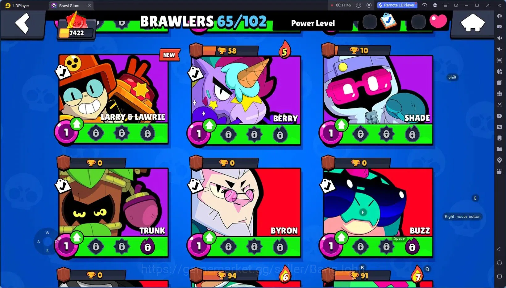 Brawl Stars Accounts Android|7422Thropy|65 Brawler|5Max Hypercharge(Col image 16