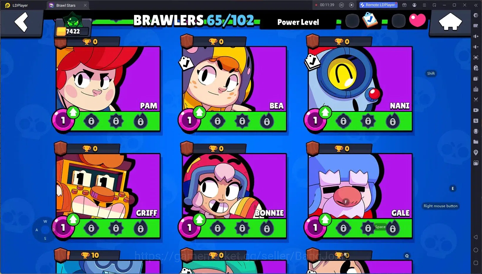 Brawl Stars Accounts Android|7422Thropy|65 Brawler|5Max Hypercharge(Col image 18