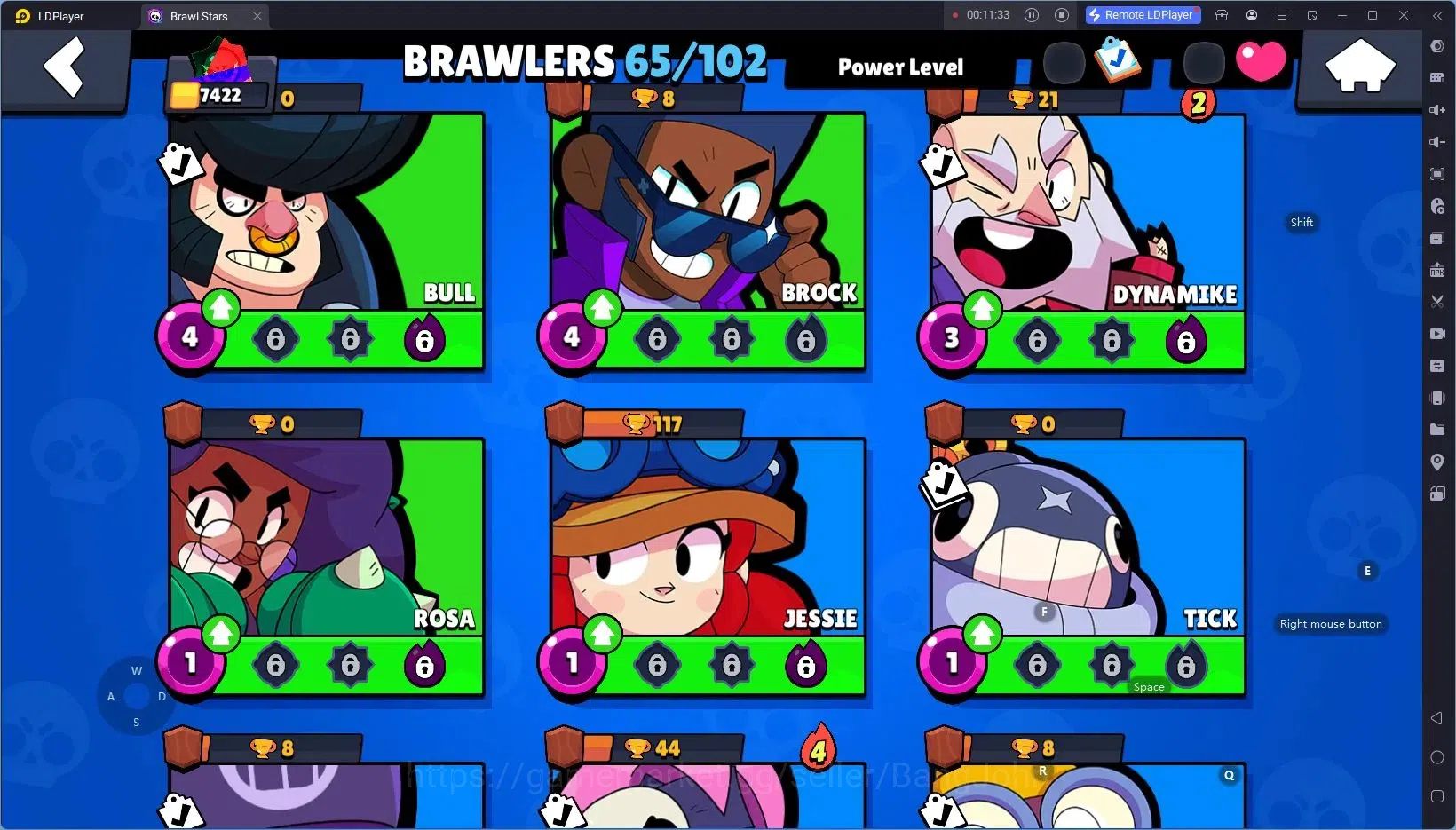 Brawl Stars Accounts Android|7422Thropy|65 Brawler|5Max Hypercharge(Col image 20