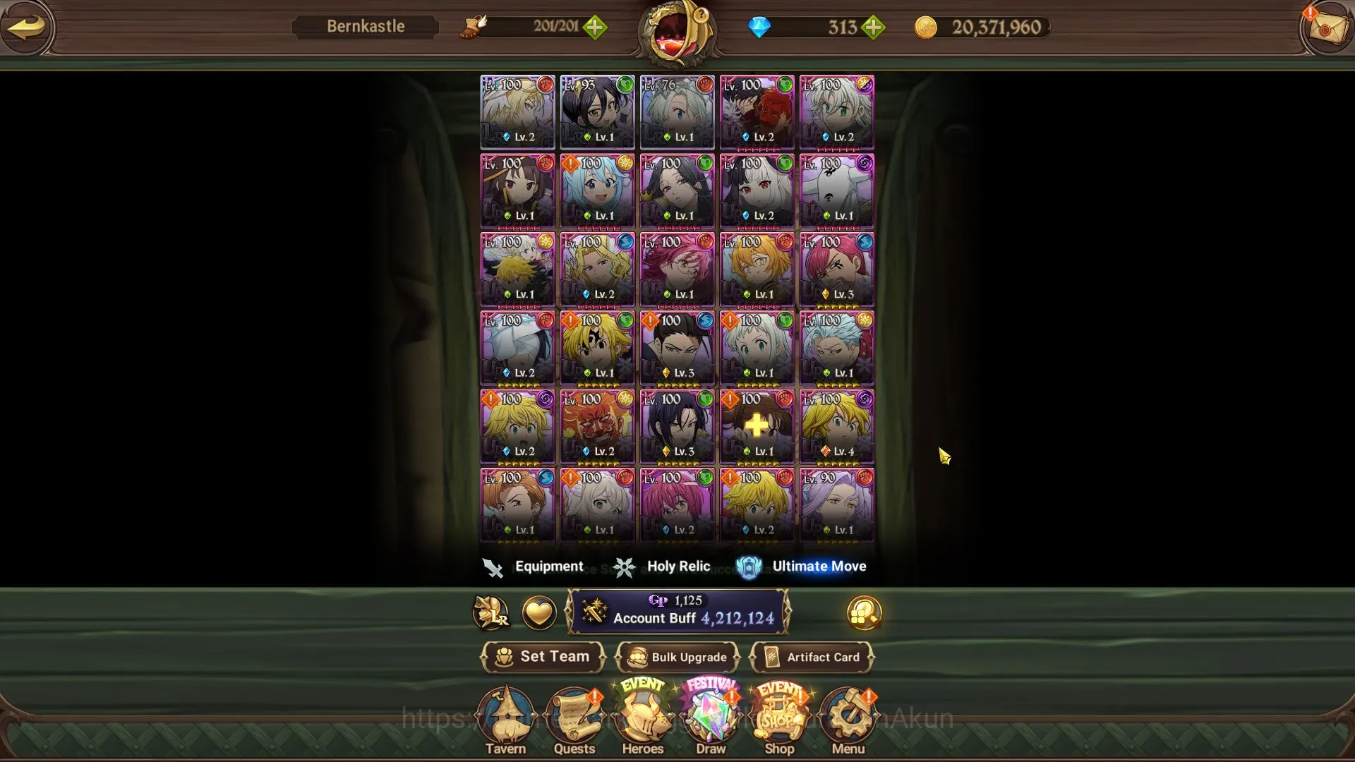 The Seven Deadly Sins: Grand Cross Accounts GLB|4,2M CC|3 LR+11 UR+Collab Konosuba+313 Gems|Br image 2