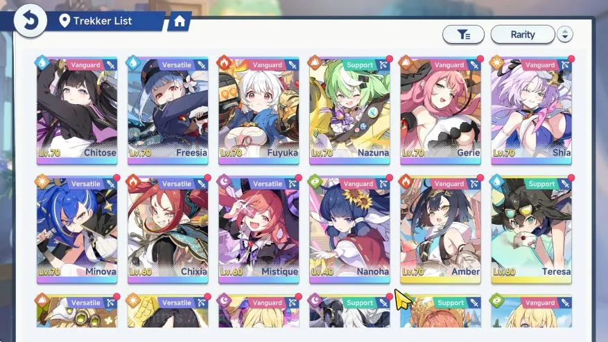 Stella Sora Accounts GLOBAL Lv24|10 SSR (FreesiaT2,Chitose,Shia,Gerie,Nanoha,Chixia)+Sign,Fuyuka,Minova,Etc|11 SSR Disc|Log 2
