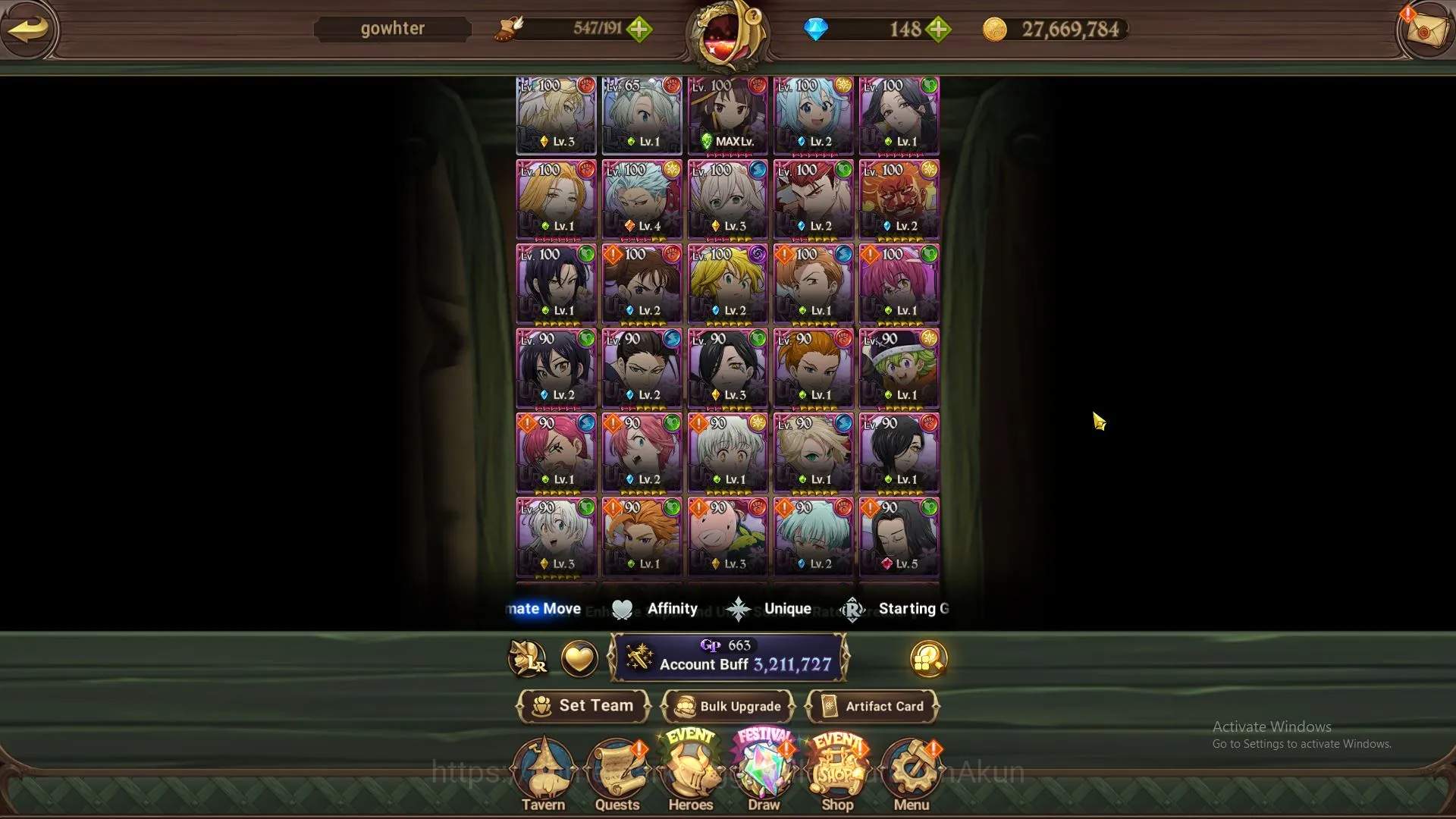 The Seven Deadly Sins: Grand Cross Accounts Midgame ASIA|3,2M CC|2 LR+7 UR+Full Collab Konosuba+148 6