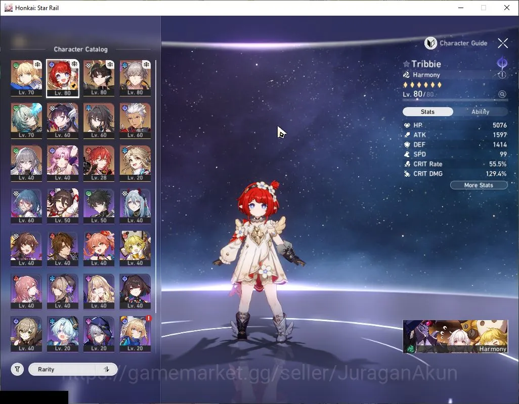 Honkai Star Rail Accounts End Game Asia |TL 61|7 limited|[Saber,Dante]+Sign 3B,Anaxa,Hysilens Etc|MC Male|Amphoreus|Take 2