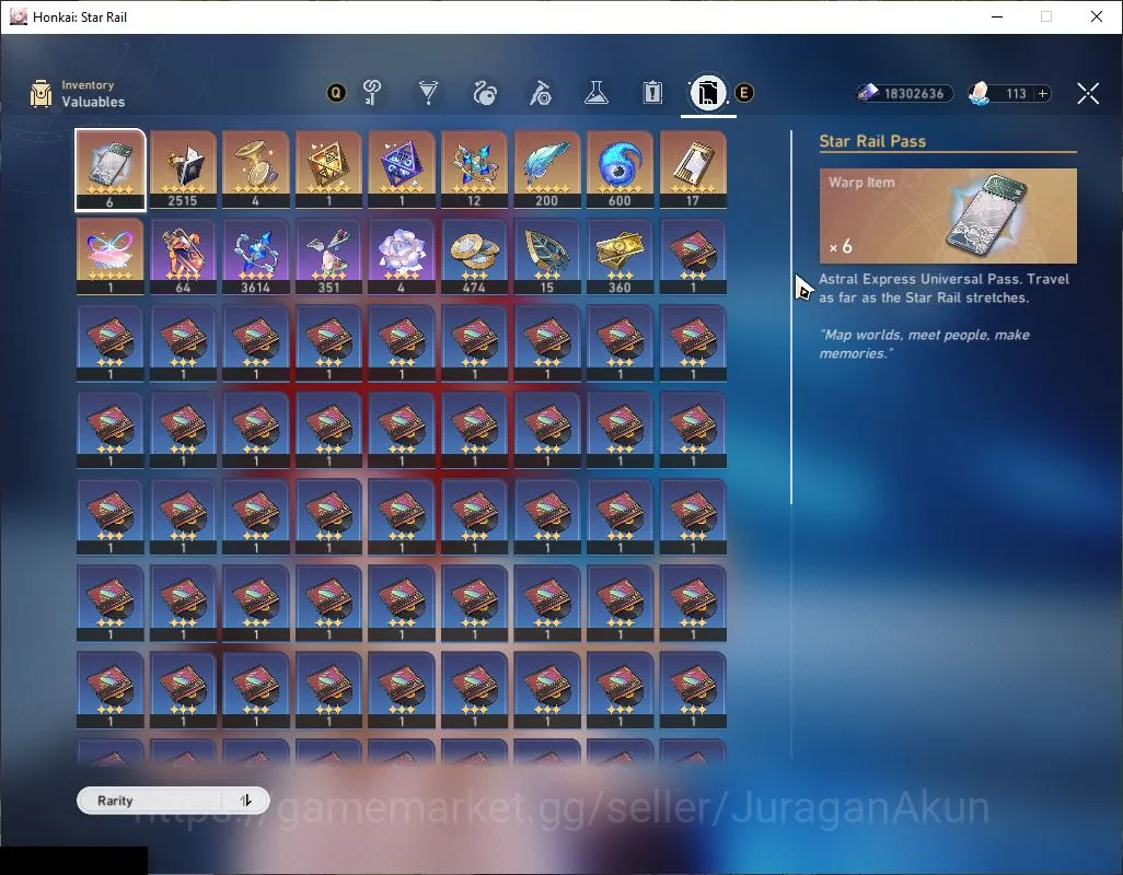 Honkai Star Rail Accounts End Game Asia |TL 61|7 limited|[Saber,Dante]+Sign 3B,Anaxa,Hysilens Etc|MC Male|Amphoreus|Take 3