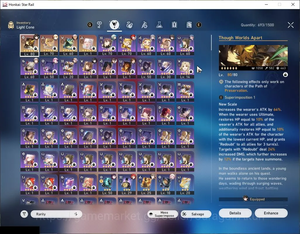 Honkai Star Rail Accounts End Game Asia |TL 61|7 limited|[Saber,Dante]+Sign 3B,Anaxa,Hysilens Etc|MC Male|Amphoreus|Take 5