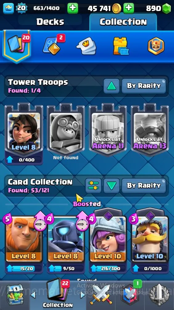Clash Royale Accounts Starter Lvl 20|Trophy 3011|KTL 8|Card 53| 2 EVO, 13 Epic, 19 Rare, 21 Common | 890 Gems |Take 3