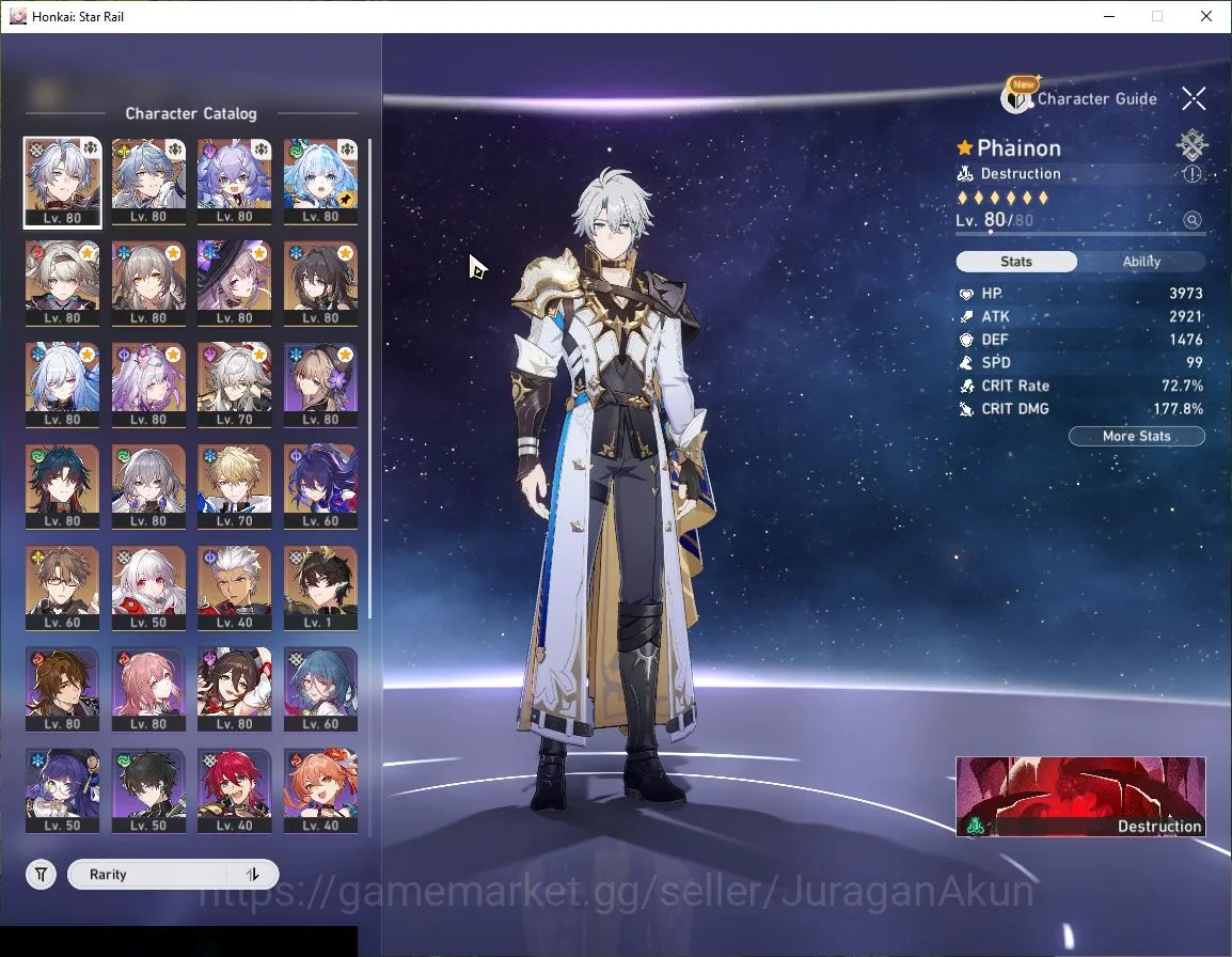 Honkai Star Rail Accounts Mid Game ASIA [TL70]11 Limited(Castorice+Sign,Sunday,Cerydra,Firefly,Ruan Mei,The Herta,etc)|Free 2