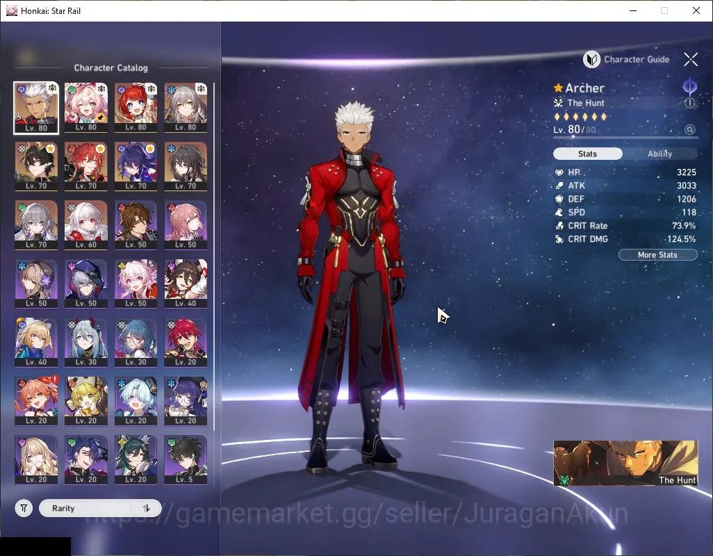Honkai Star Rail Accounts Mid Game Asia |TL 63|5 limited|[Archer E2+Sign,3B E1,Dante+Sign,Hyacine+Sign] Ruan 3