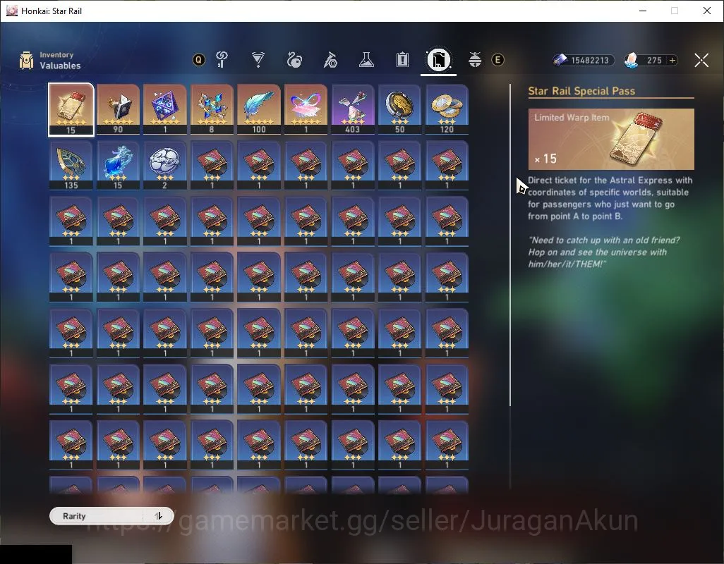 Honkai Star Rail Accounts Mid Game Asia |TL 63|5 limited|[Archer E2+Sign,3B E1,Dante+Sign,Hyacine+Sign] Ruan 4