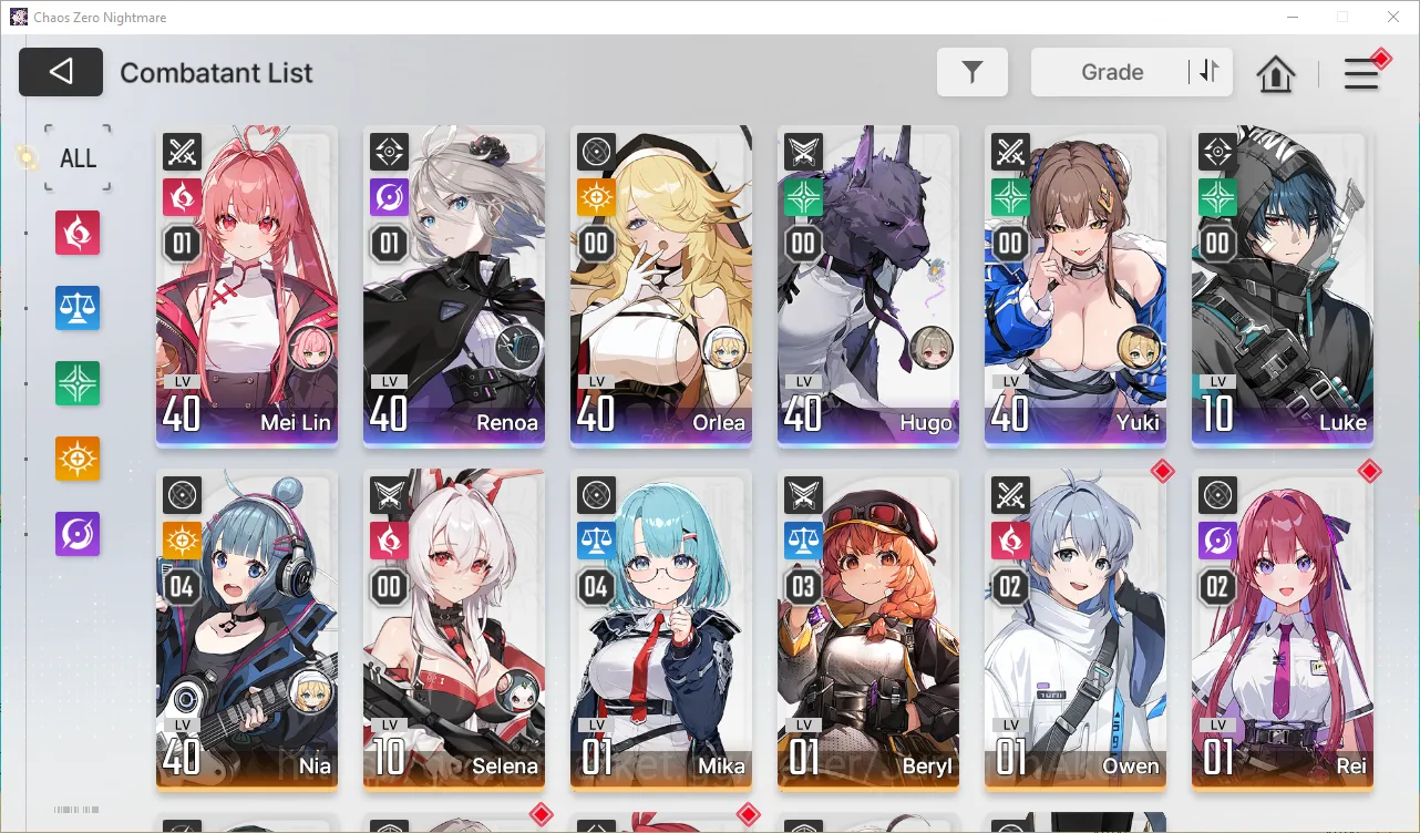 Chaos Zero Nightmare Accounts Global Lv33| 6 SSR (Yuki+Sign,MeiLinM1,RenoaM1,Orl image 4