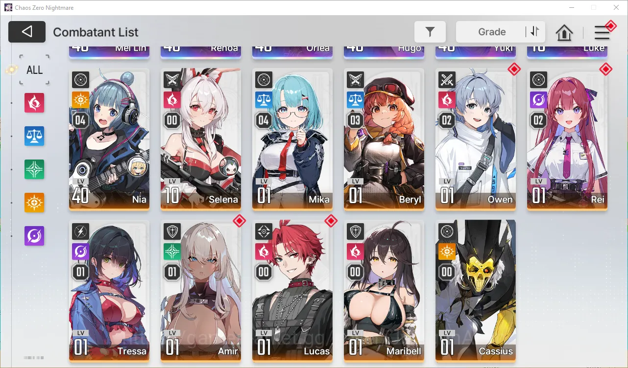Chaos Zero Nightmare Accounts Global Lv33| 6 SSR (Yuki+Sign,MeiLinM1,RenoaM1,Orl image 7