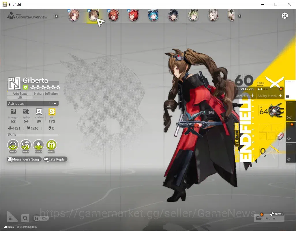 Arknights: Endfield Accounts ASIA|Lv 51|7 SSR(2 Limit)+14(*6 Weap)|(Laevatain,Gilberta)+Sign,Last 4