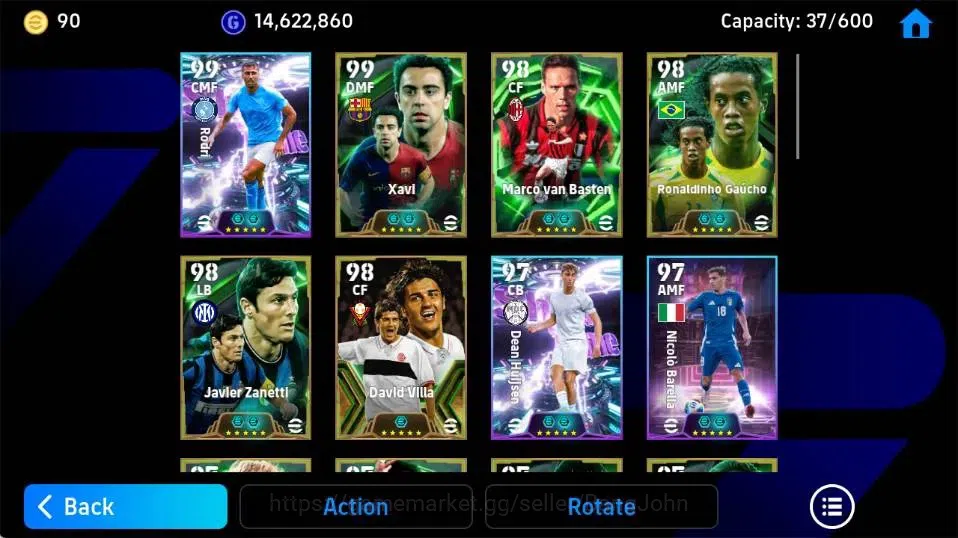 eFootball Accounts Legends & Iconic Players Mobile|PW 3187|Xavi Epic,Diego Forlan BigT'02,Marco Van Basten Epic,Ronaldinho 3