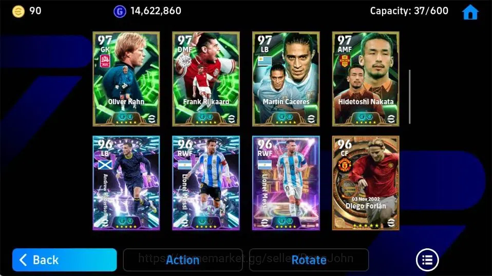 eFootball Accounts Legends & Iconic Players Mobile|PW 3187|Xavi Epic,Diego Forlan BigT'02,Marco Van Basten Epic,Ronaldinho 4