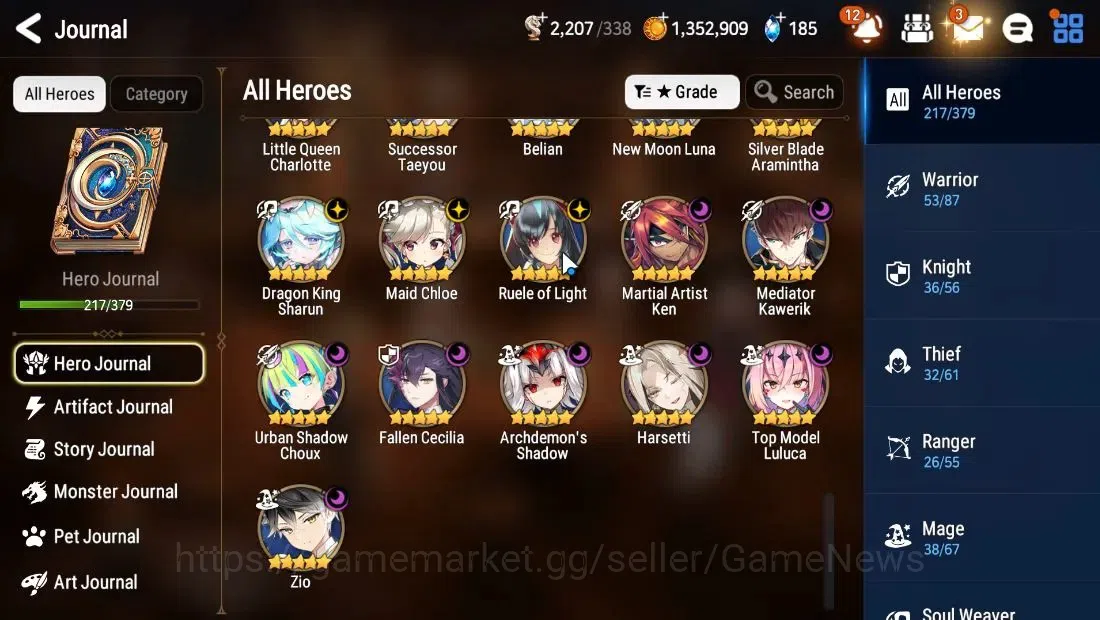 Epic Seven Accounts Korea|Verif|18 ML(NMLuna,RoLight,Zio,Harsetti,etc) image 12