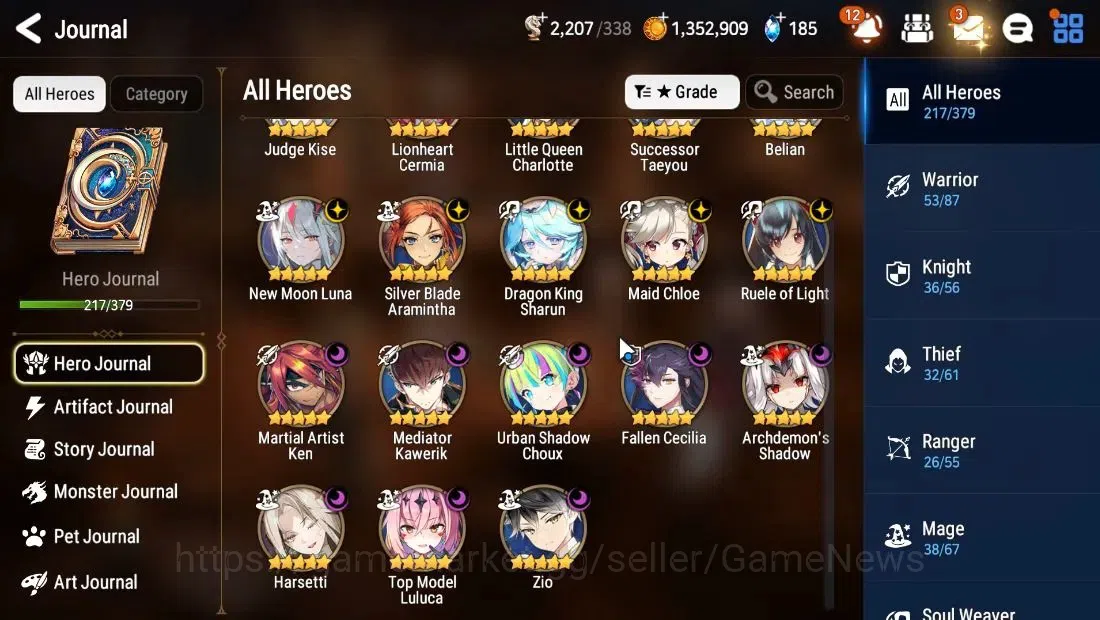 Epic Seven Accounts Korea|Verif|18 ML(NMLuna,RoLight,Zio,Harsetti,etc) image 6