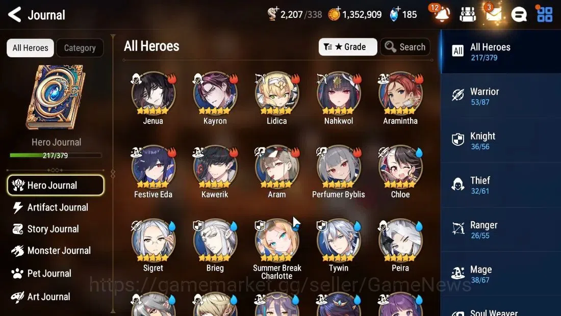Epic Seven Accounts Korea|Verif|18 ML(NMLuna,RoLight,Zio,Harsetti,etc) image 8