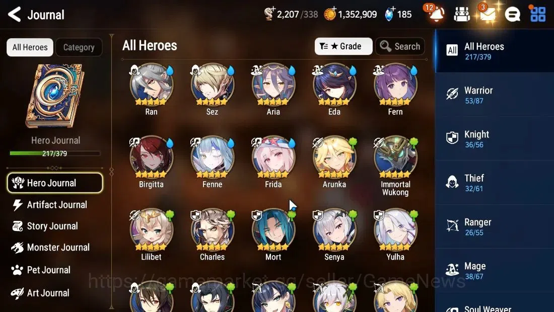 Epic Seven Accounts Korea|Verif|18 ML(NMLuna,RoLight,Zio,Harsetti,etc) image 9