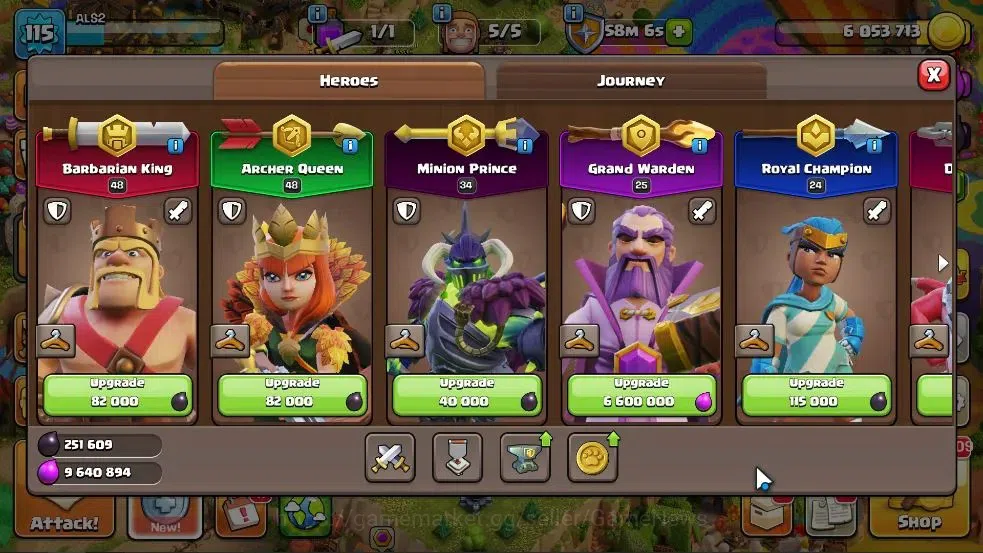 Clash of Clans Accounts High-End LV 115|TH 15-BH 7|HH 9|Limited Skin|BK 48,AQ 48,GW 25,MP 34,RC 24,DD 1|Painter Scenery|CN 10