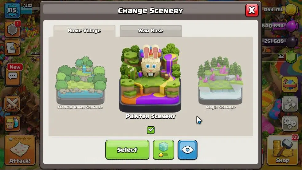 Clash of Clans Accounts High-End LV 115|TH 15-BH 7|HH 9|Limited Skin|BK 48,AQ 48,GW 25,MP 34,RC 24,DD 1|Painter Scenery|CN 4