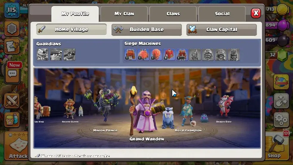 Clash of Clans Accounts High-End LV 115|TH 15-BH 7|HH 9|Limited Skin|BK 48,AQ 48,GW 25,MP 34,RC 24,DD 1|Painter Scenery|CN 7
