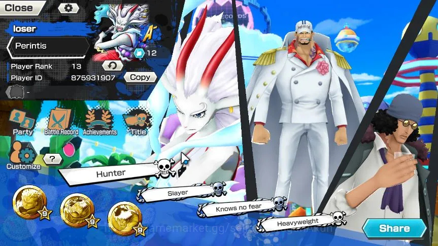 One Piece Bounty Rush Accounts Global | 4 META EX | Gol D Roger,Kuzan,Yamato,Saka image 2