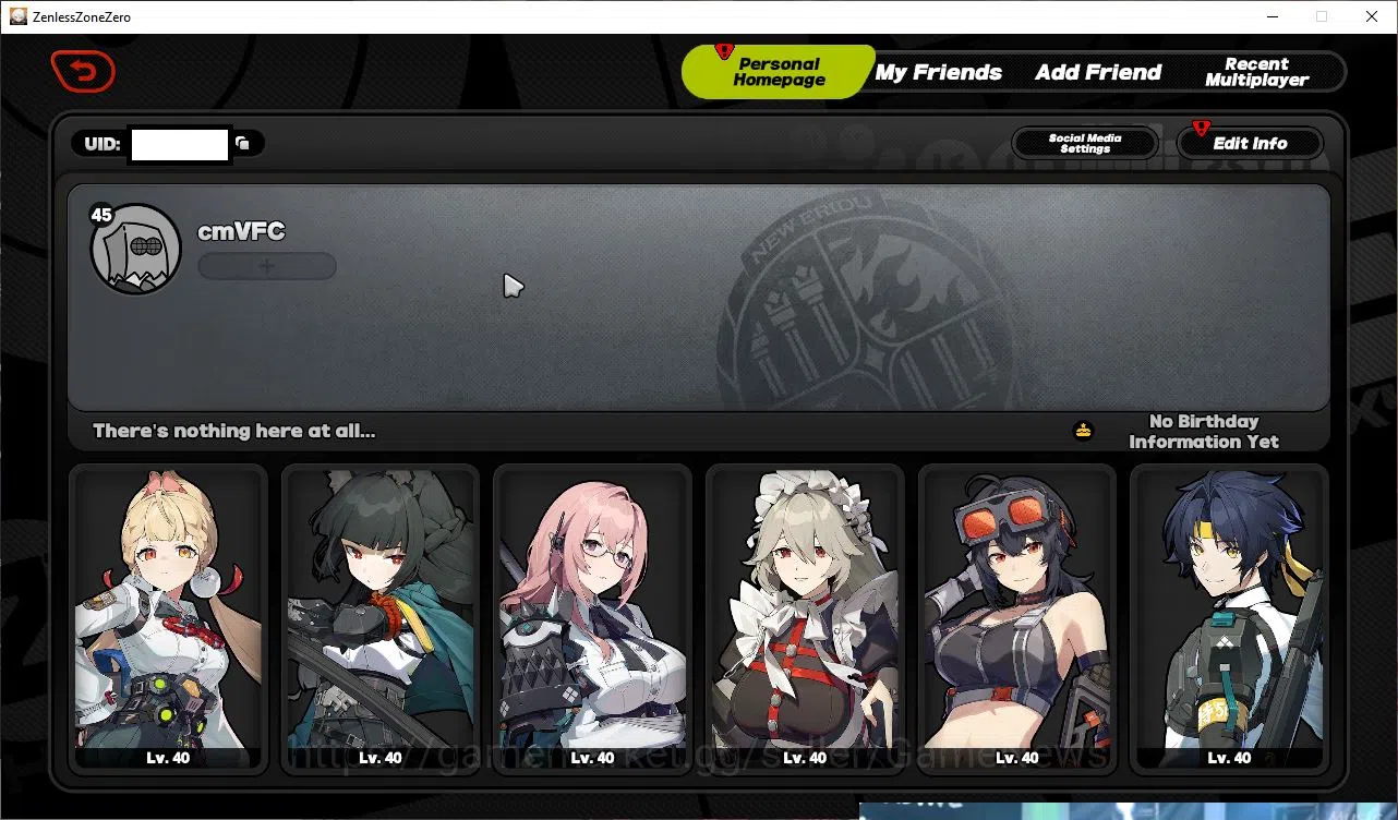 Zenless Zone Zero Accounts Mid-Game Asia IK 45| S2 CH2 |4 Limit [Alice,Miyabi,Harumasa,Yanagi+Sign] + 3 Std |4 S BG|MC 2