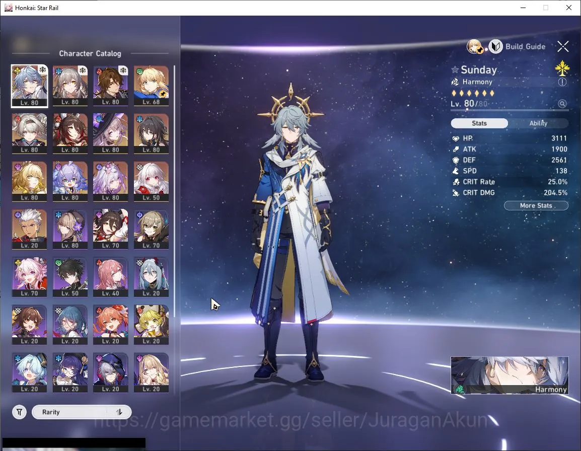 Honkai Star Rail Accounts Mid Game Asia|TL67|7 Limited[Castorice E1+Sign,Sunday+Sign,The 2
